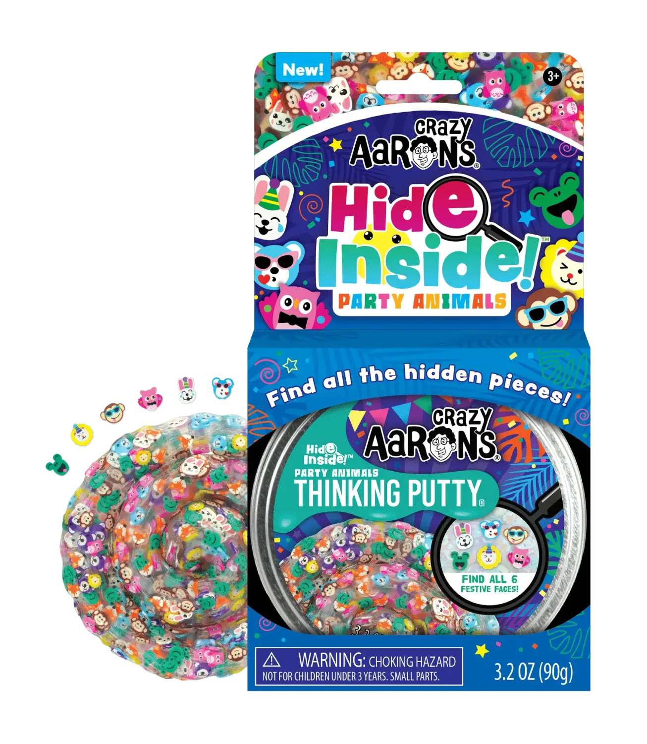 Crazy Aaron&#39;s Thinking Putty Hide Inside Party Animals