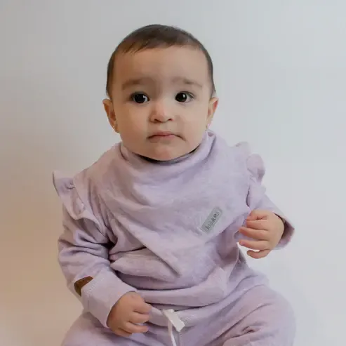 Breathe EZE 2 Piece Jogger Set Lavender Fleck 12 - 18M