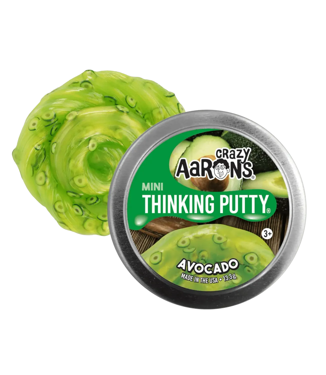 Crazy Aaron&#39;s Thinking Putty Mini Tin Avocado