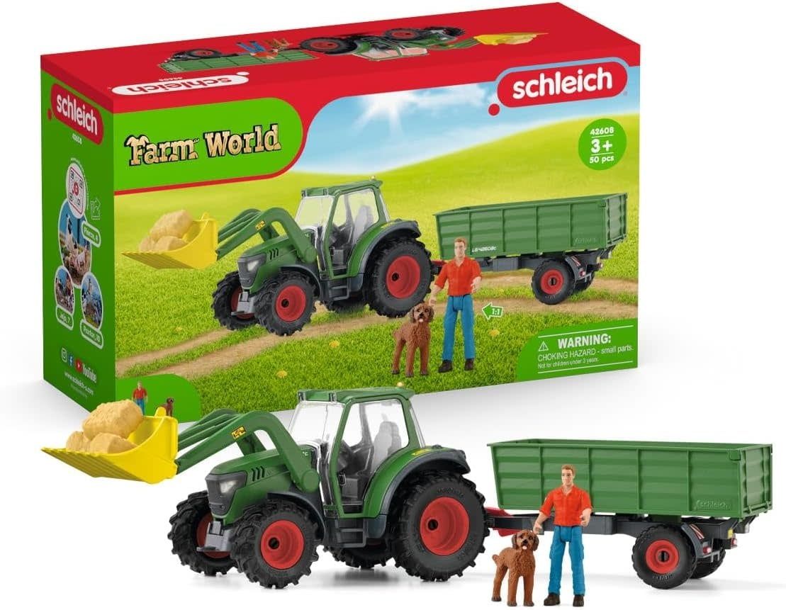 Schleich Farm World Tractor with Trailer