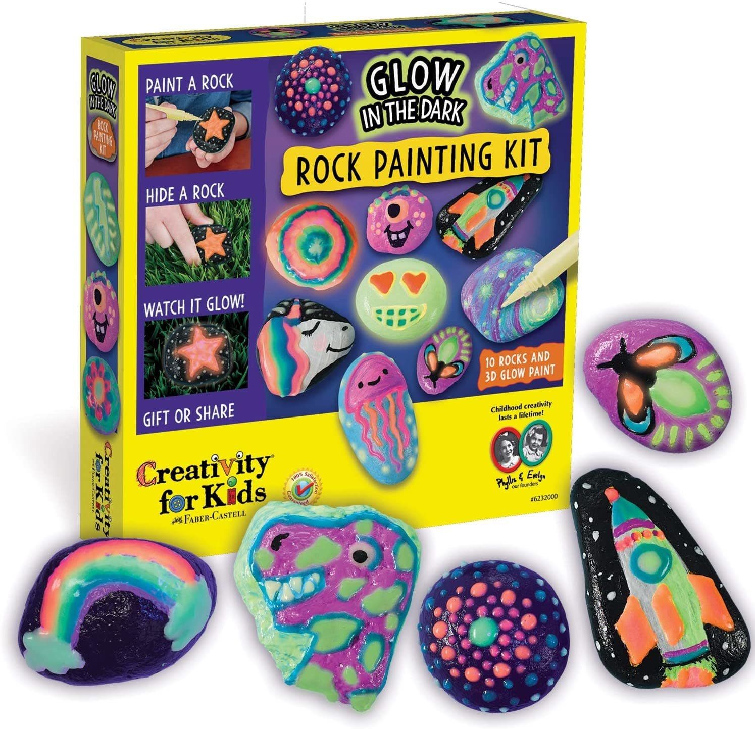 Creativity for Kids Craft Glow in the Dark Rock Painting Kit