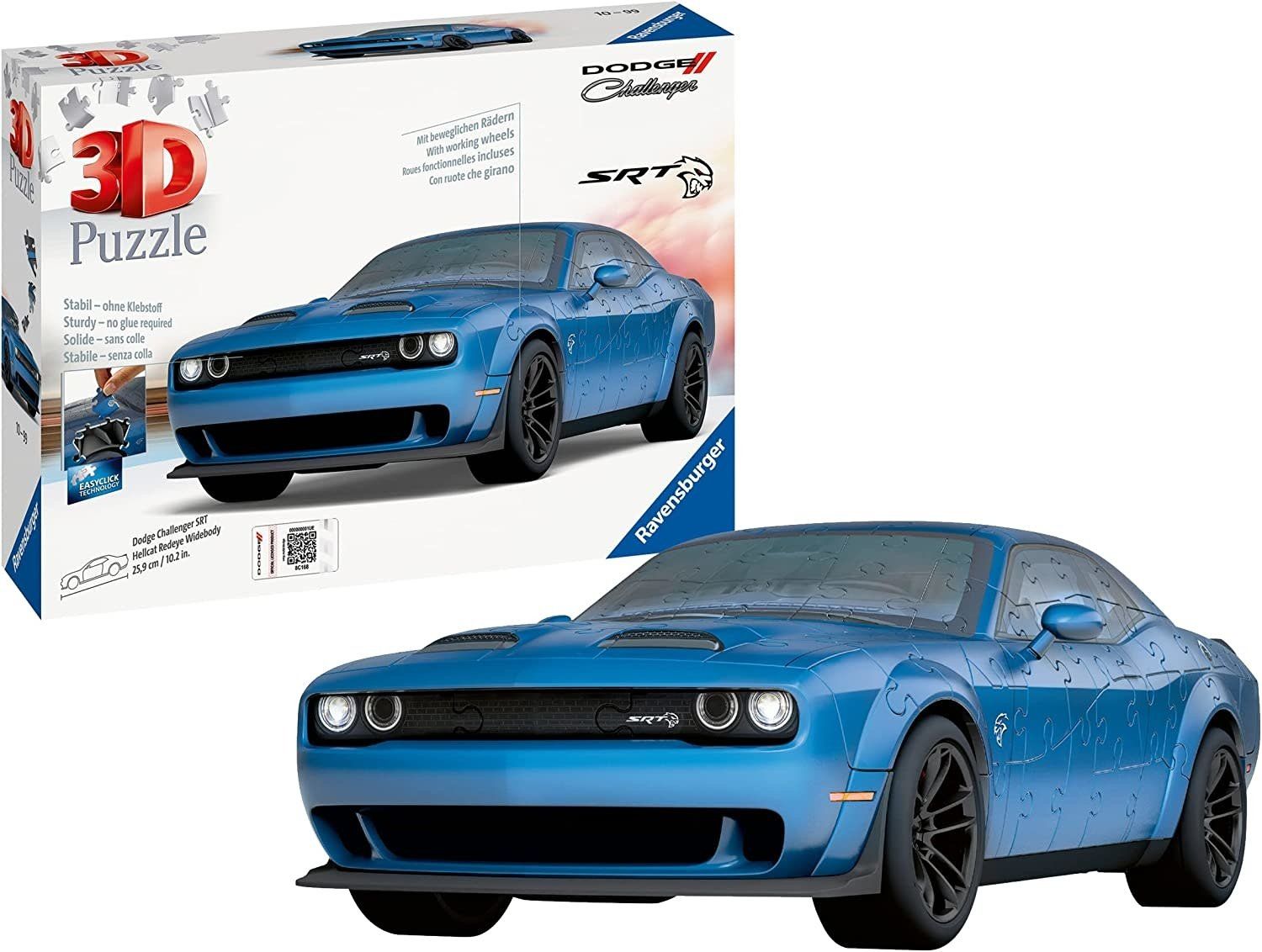Ravensburger Puzzle 3D 108pc Dodge Challenger Hellcat