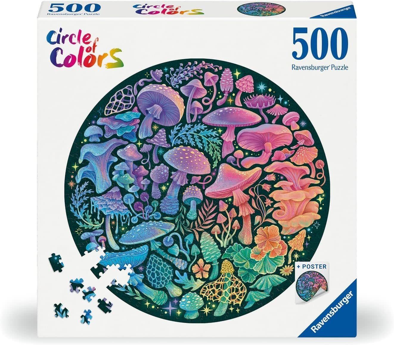 Ravensburger Puzzle 500pc Circle of Colors Mushrooms