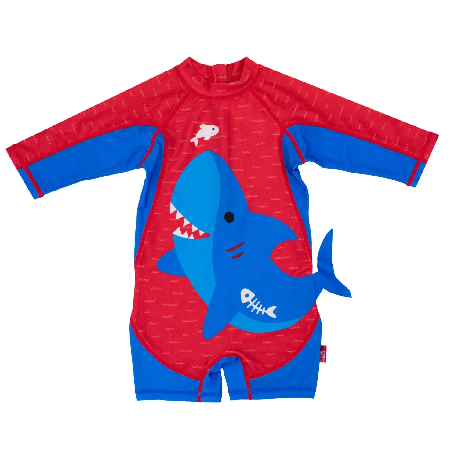 One Piece Swimsuit Blue Shark UPF50 + Rashguard Size 6 - 12M