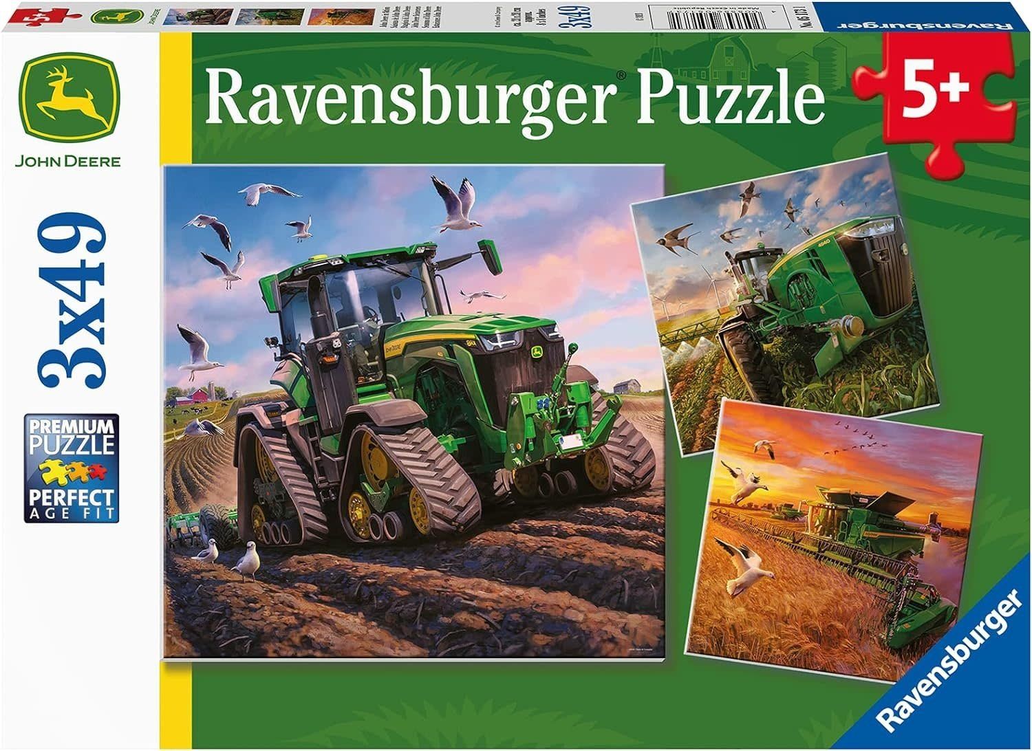 Ravensburger Puzzle 3x49pc Seasons of John Deere
