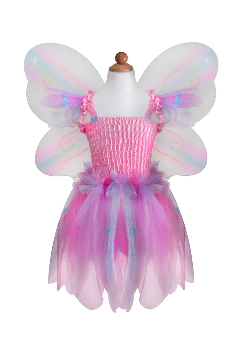 Great Pretenders Butterfly Dress &amp; Wings, Wand 5-6 Pink