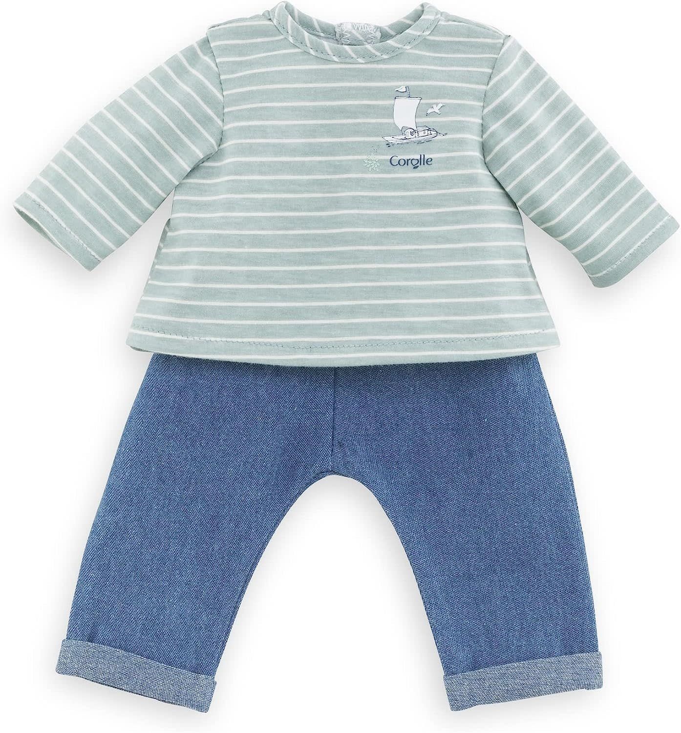Corolle Doll Outfit Pants &amp; Striped T-shirt 12&quot;