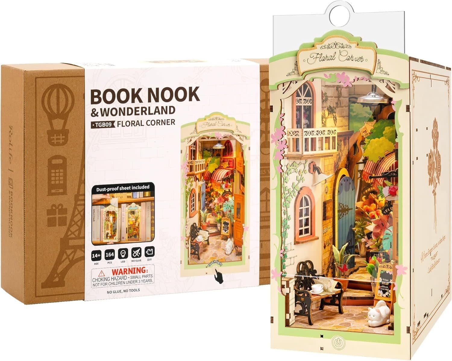 DIY Book Nook Floral Corner