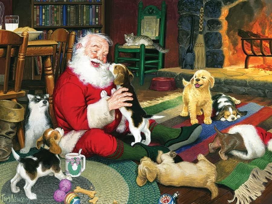 Cobble Hill Puzzle 275pc Santa&#39;s Playtime