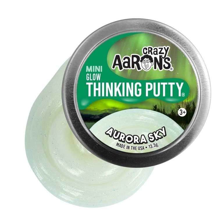 Crazy Aaron&#39;s Thinking Putty Mini Tin Aurora Sky