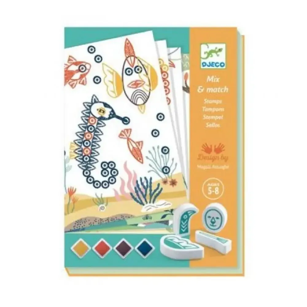 Djeco Mix &amp; Match Stamps Surprising Animals