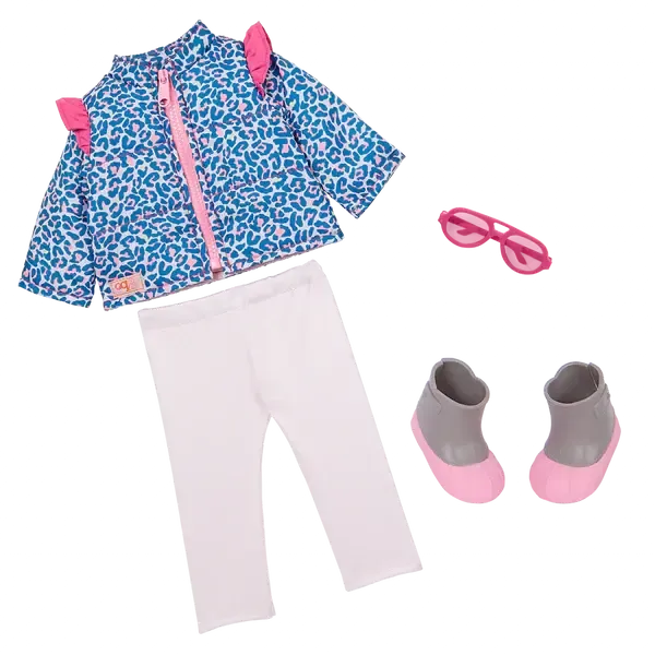 Our Generation Doll Deluxe Outfit: Lovely Leopard Puffy Vest
