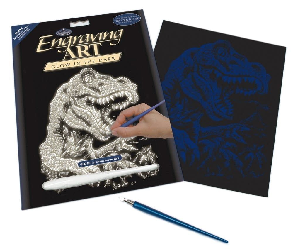 Engraving Art Glow Tyrannosaurus Rex