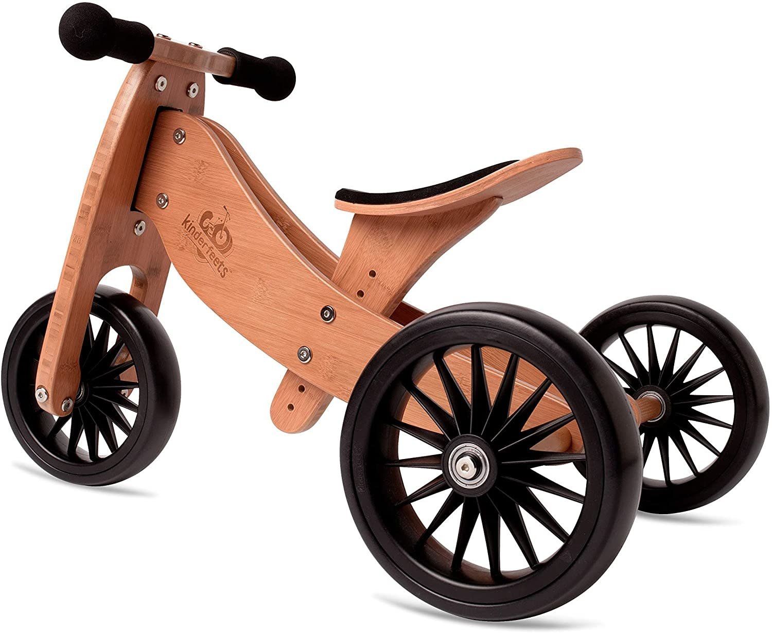 Kinderfeets Tiny Tots Plus Convertible Balance Bike Bamboo