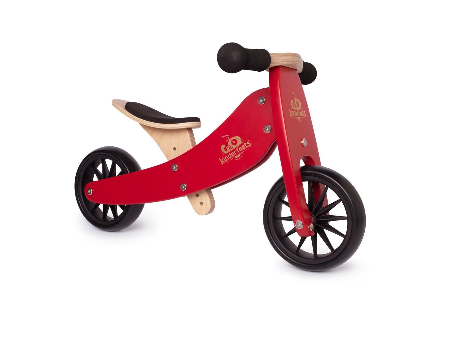 Kinderfeets Tiny Tots Convertible Balance Bike Cherry Red
