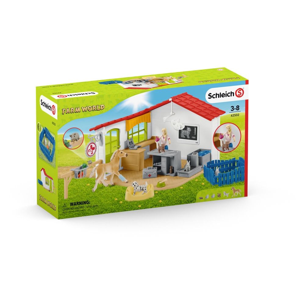 Schleich Farm World Veterinarian Practice with  Pets