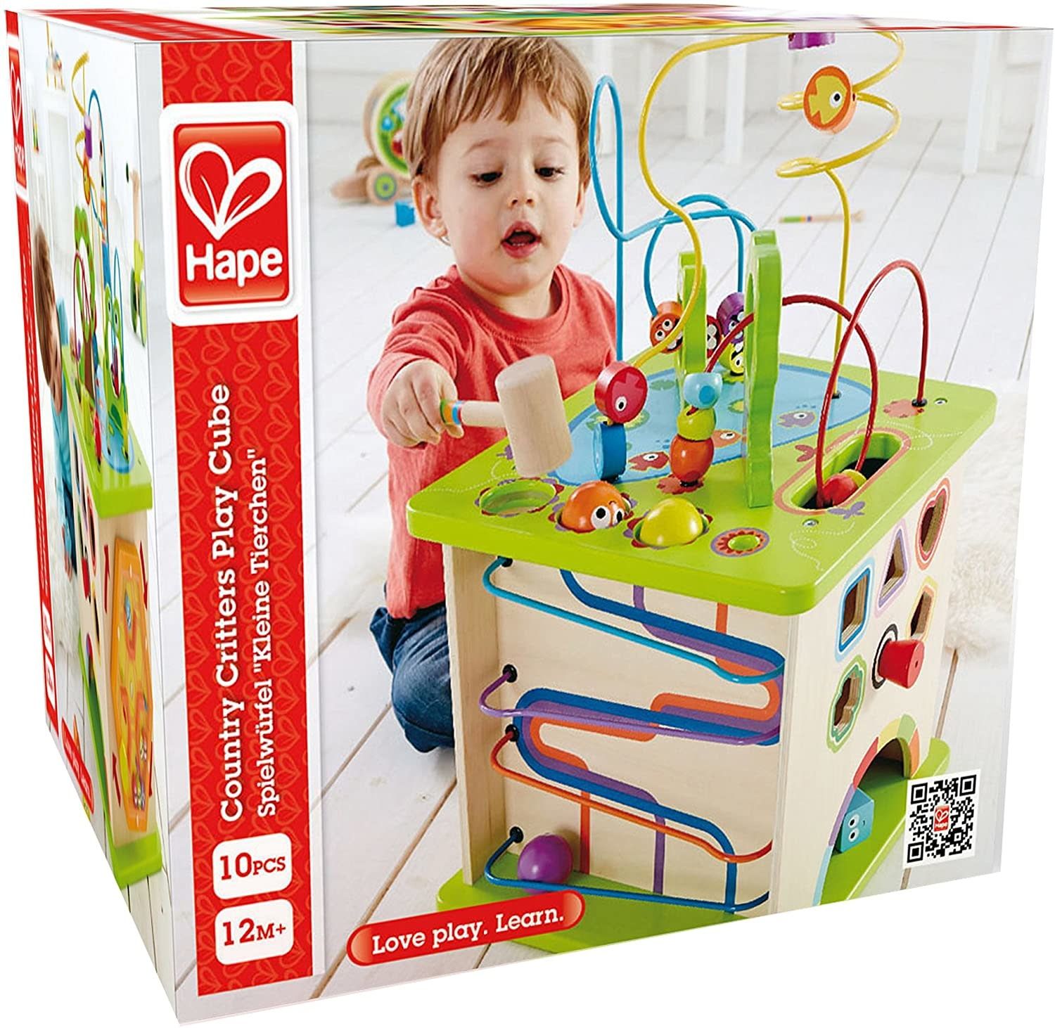 Hape Totally Amazing Country Critters Play Cube