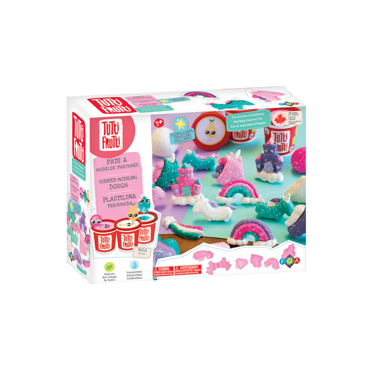 Tutti Frutti Modelling Dough Sparkling Unicorns and Rainbows