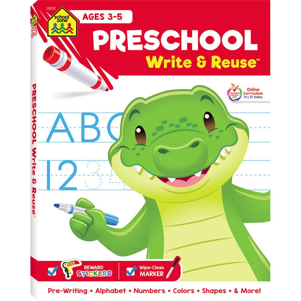 School Zone Write &amp; Reuse Preschool