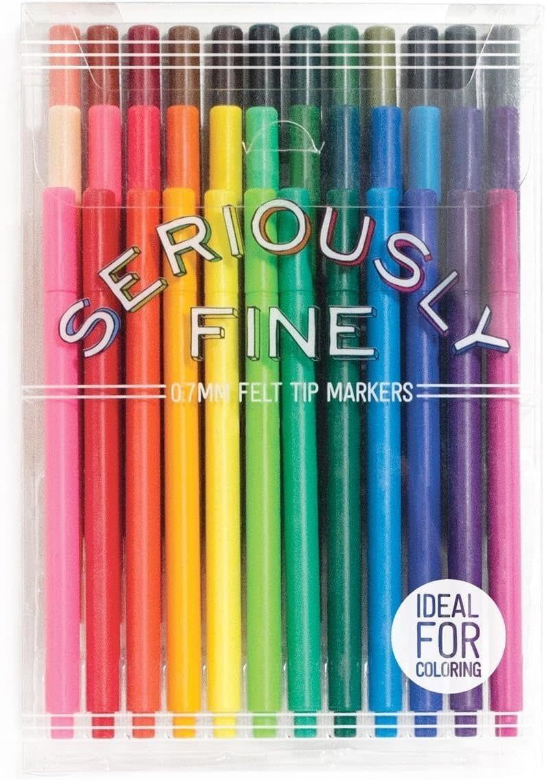 Seriously Fine Felt Tip Markers - Set of 36