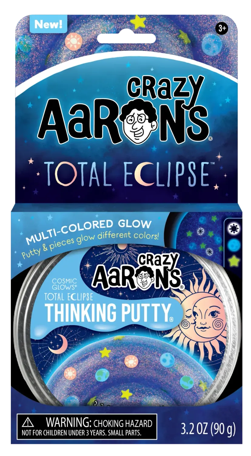Crazy Aaron&#39;s Thinking Putty Multi-Colored Glow Total Eclipse