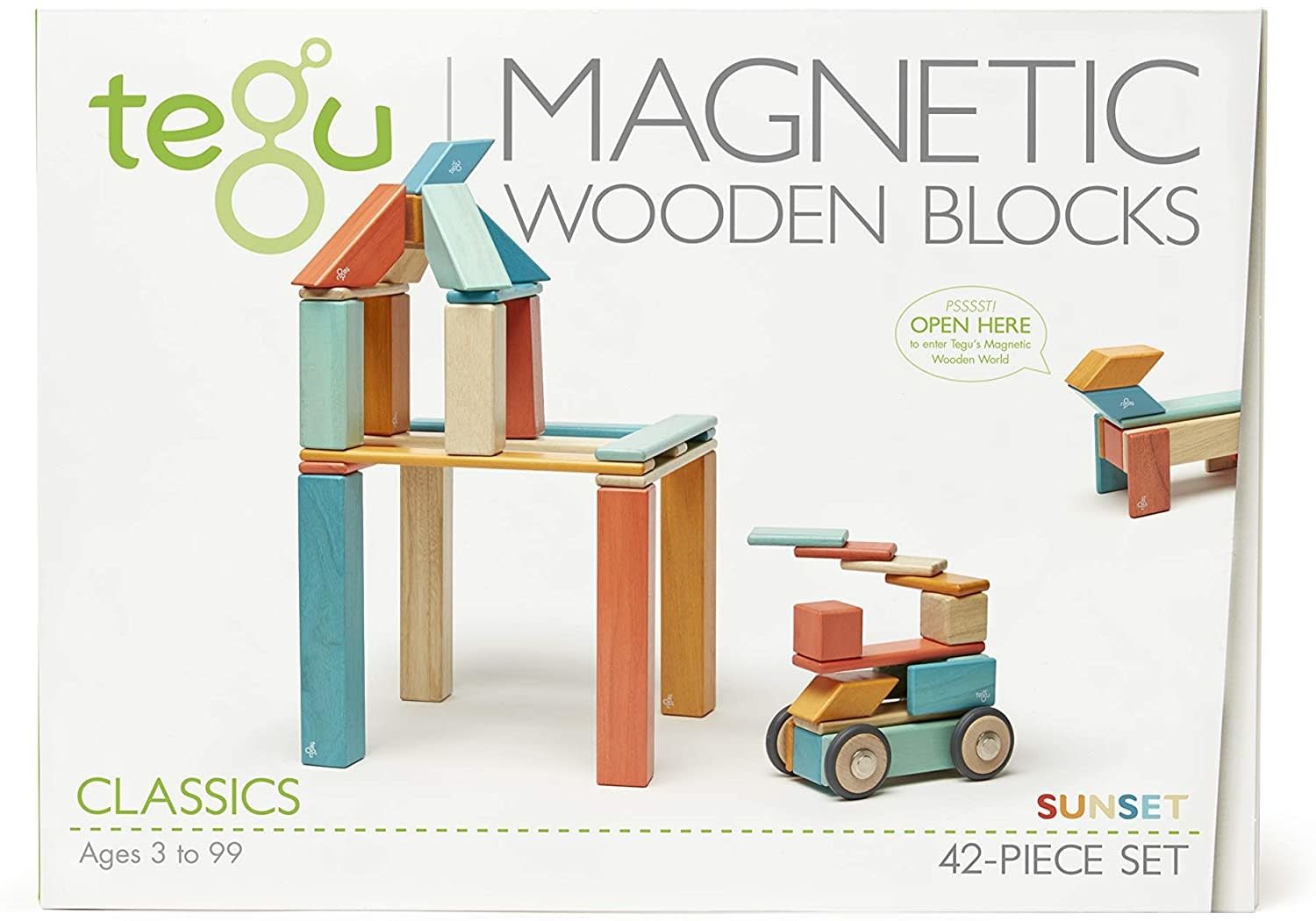 Tegu Magnetic Wooden Block 42PC Sunset