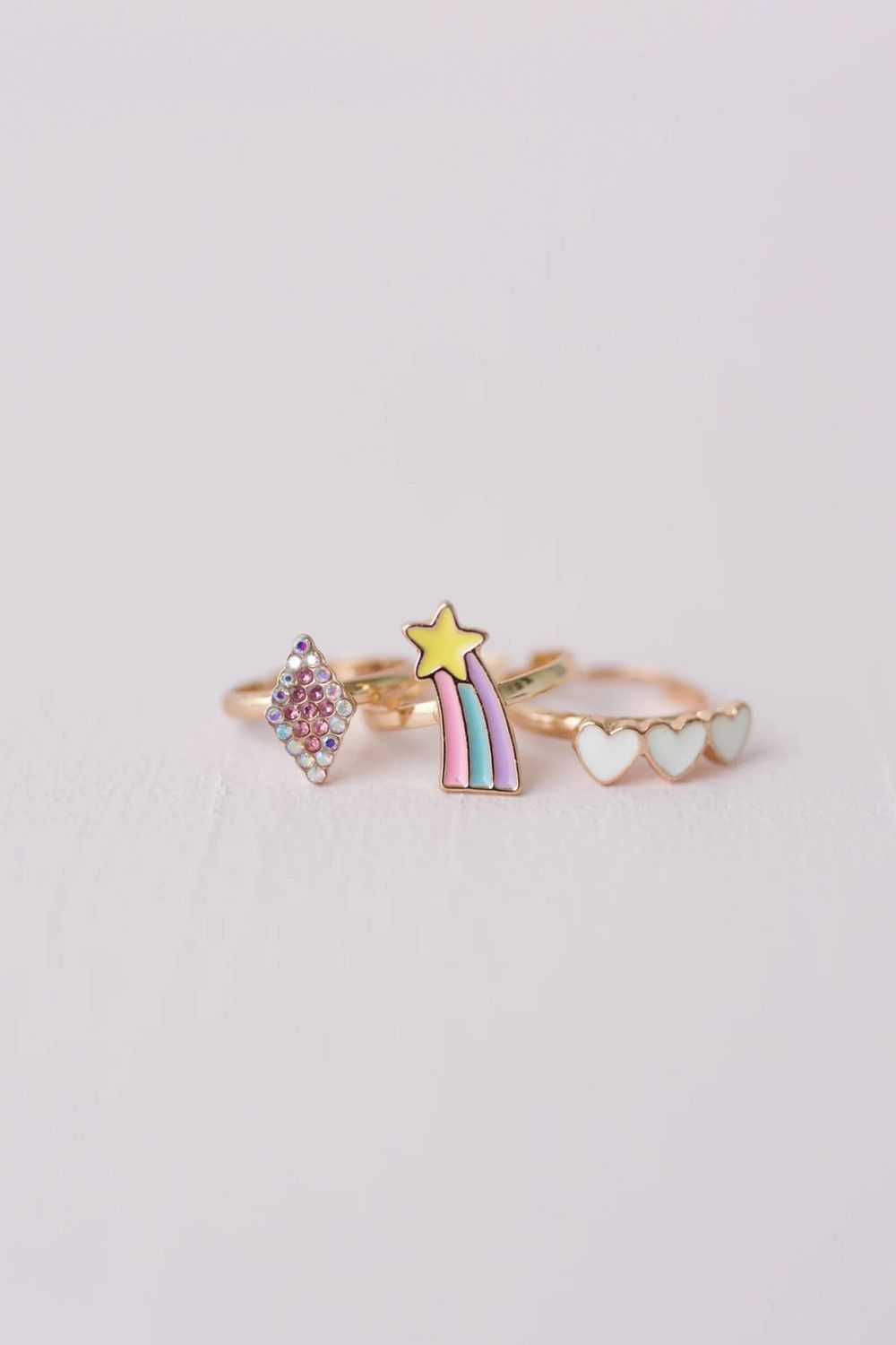 Great Pretenders Ring Set Boutique Heart Star Rings 3pc