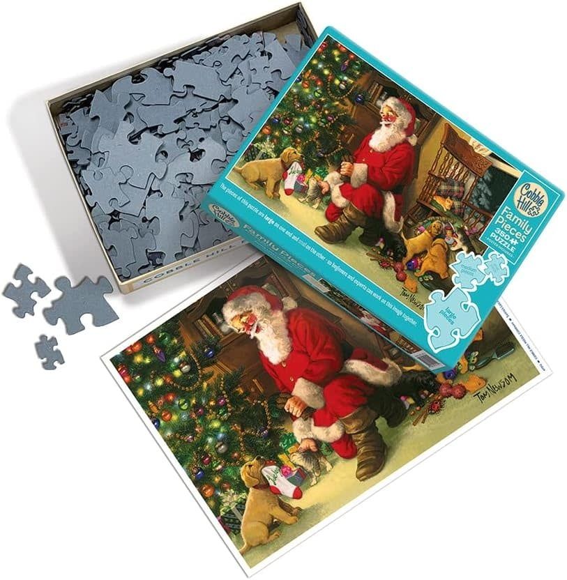 Cobble Hill Family Puzzle 350pc Santa&#39;s Lucky Stocking