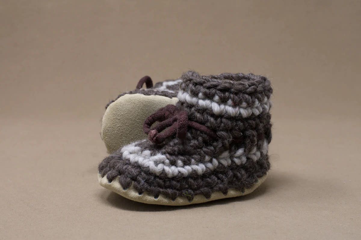 Padraig Cottage Slippers Newborn Stripe Brown