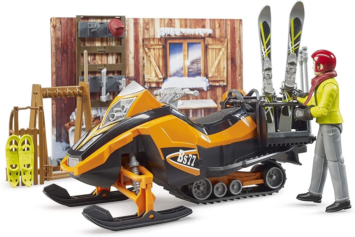 Bruder Mountain Hut with Snowmobile