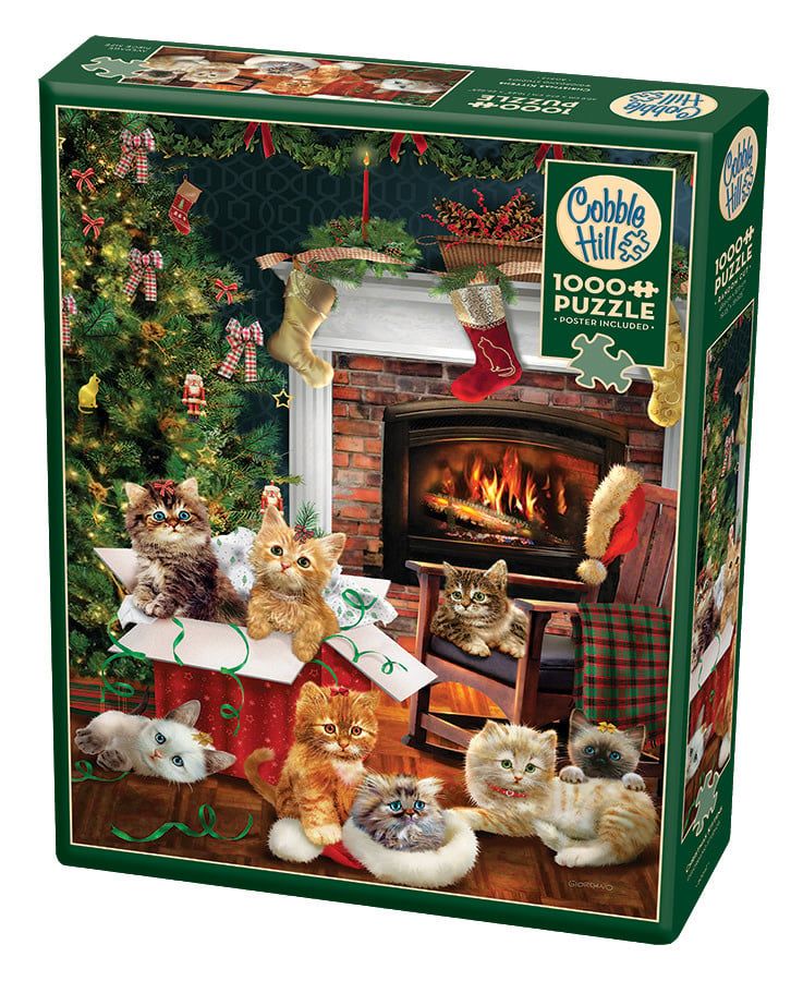 Cobble Hill Puzzle 1000pc Christmas Kittens