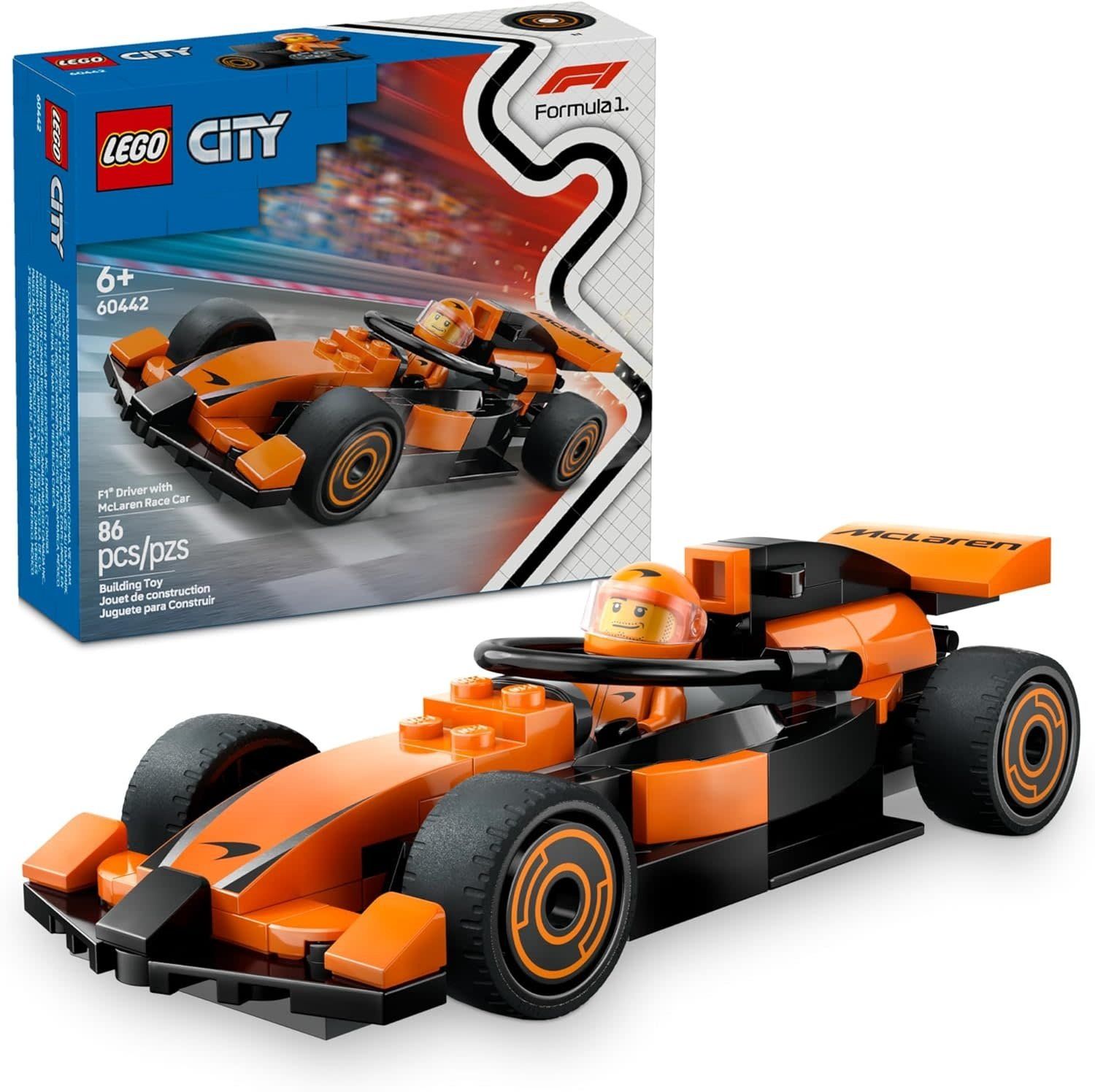 Lego City F1 Driver with MaLaren Race Car