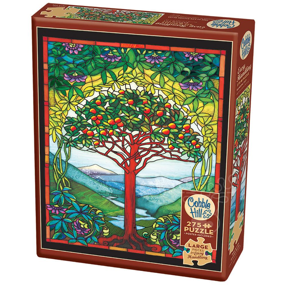 Cobble Hill Puzzle 275pc Tree of Life Stained Glass