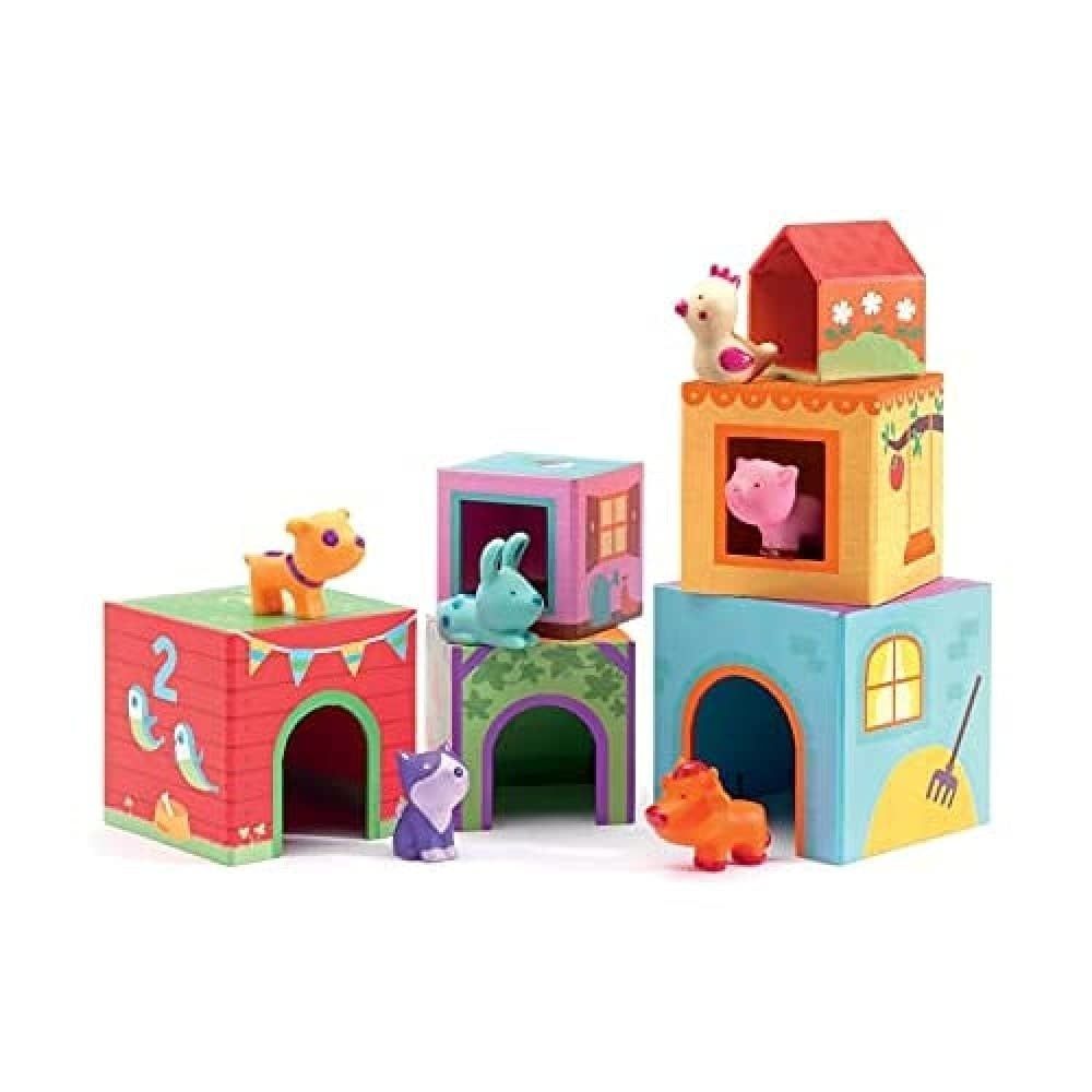 Djeco Topanifarm Nest &amp; Stack Block Set