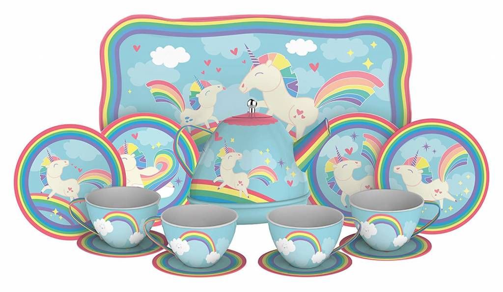 Schylling Tea Set Tin Unicorn
