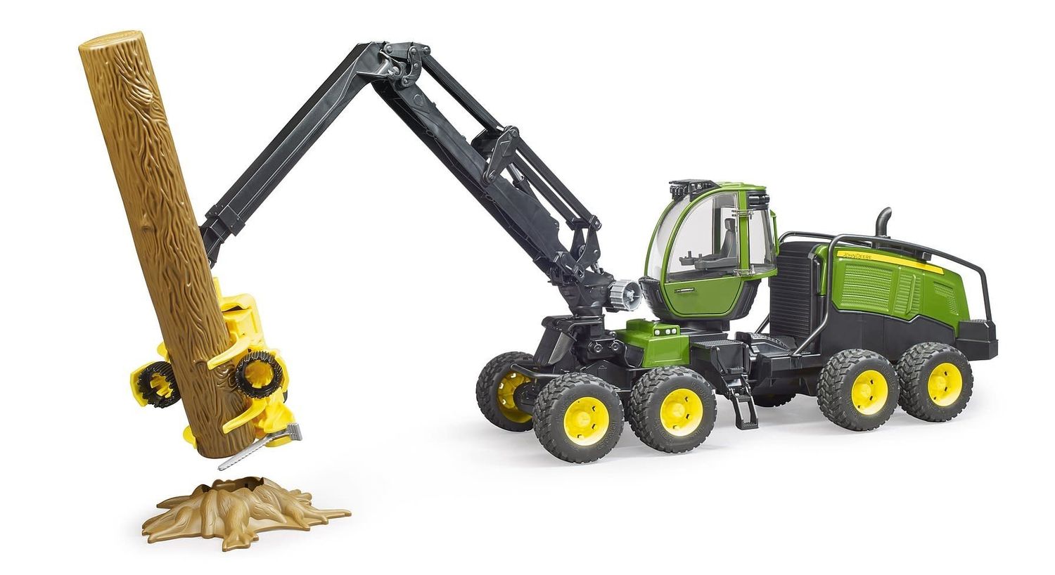Bruder John Deere Timber Harvester with Log