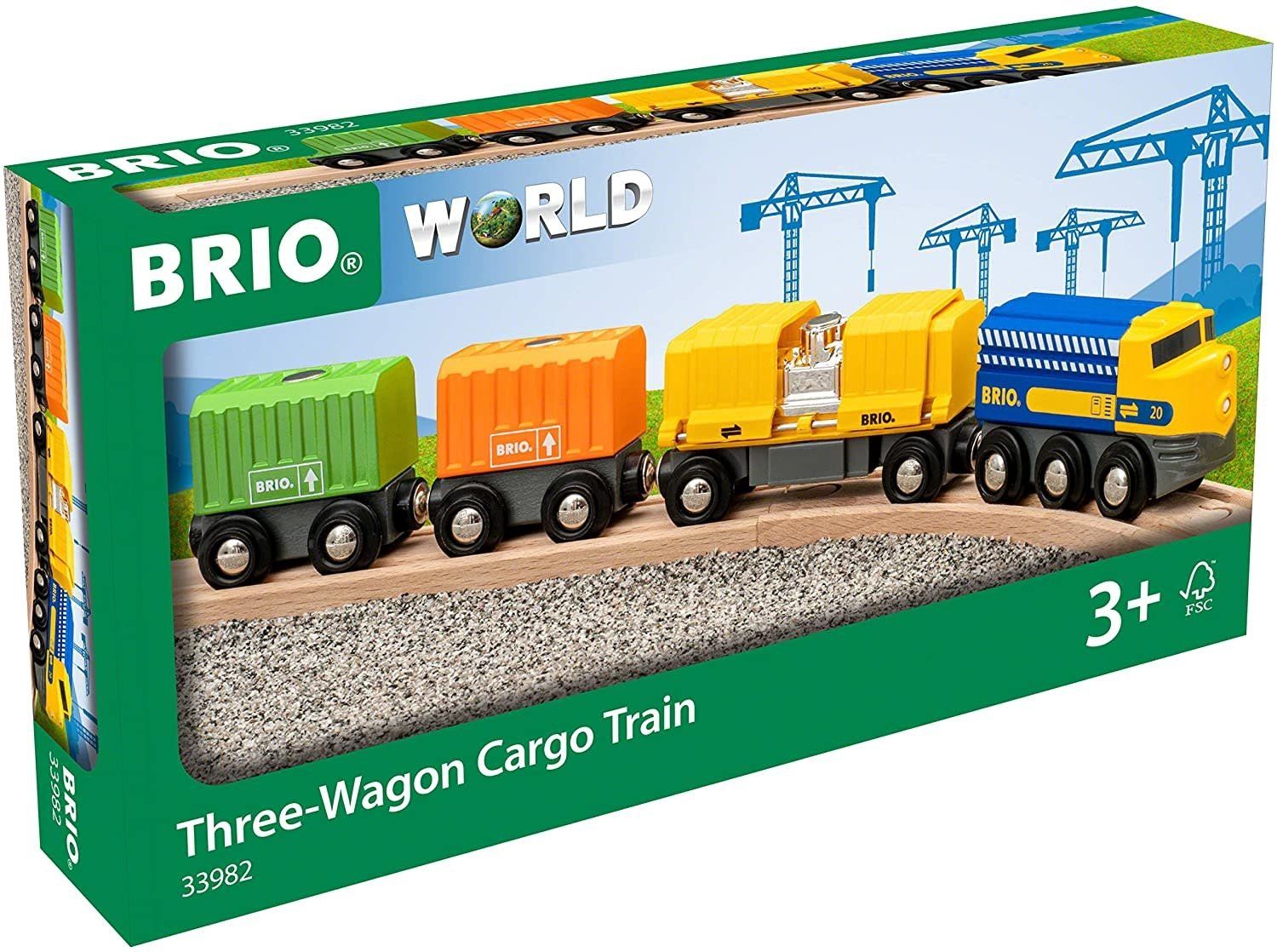 Brio World Train Three-Wagon Cargo Train