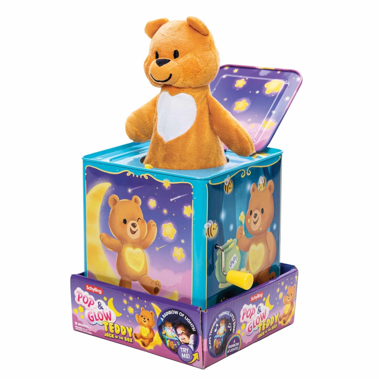 Jack in the Box Pop &amp; Glow Teddy Bear