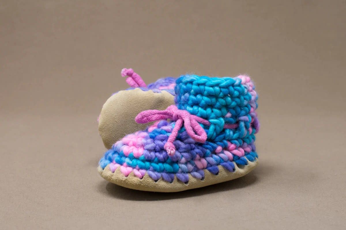 Padraig Cottage Slippers Baby Size 5 (1 Year) Pink Multi