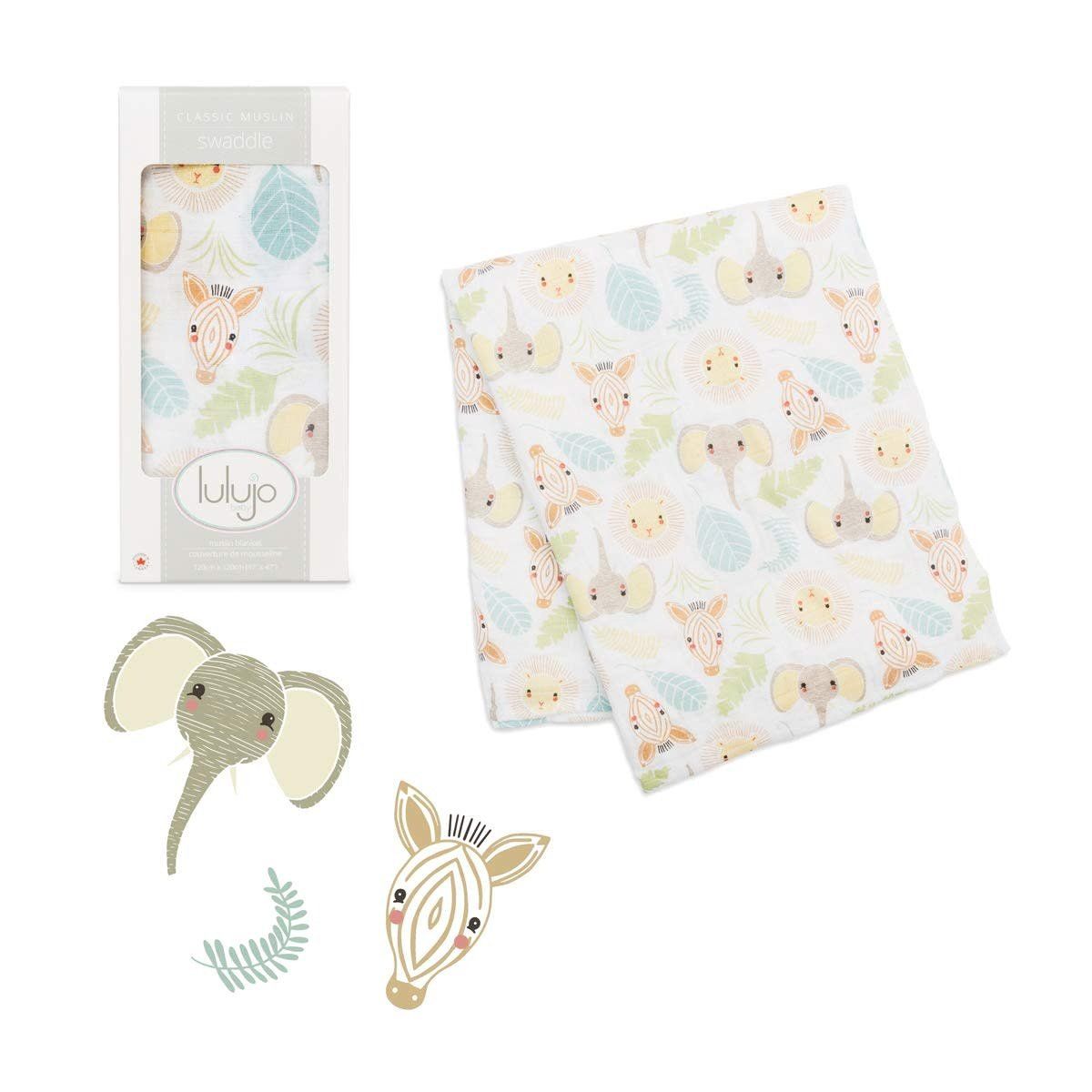 Lulujo Muslin Swaddle Jungle
