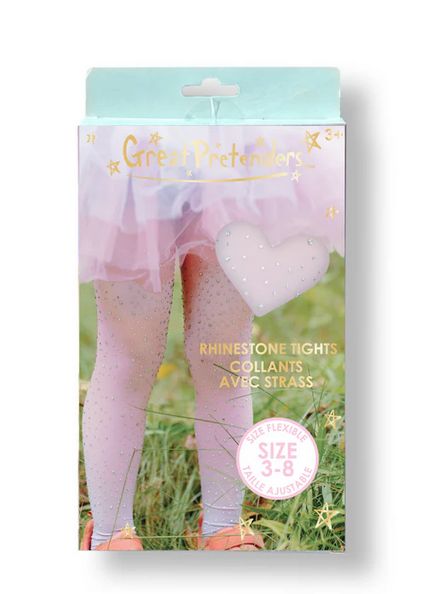 Great Pretenders Rhinestone Tights Ombre Lilac, Pink, Blue  Size 3-8
