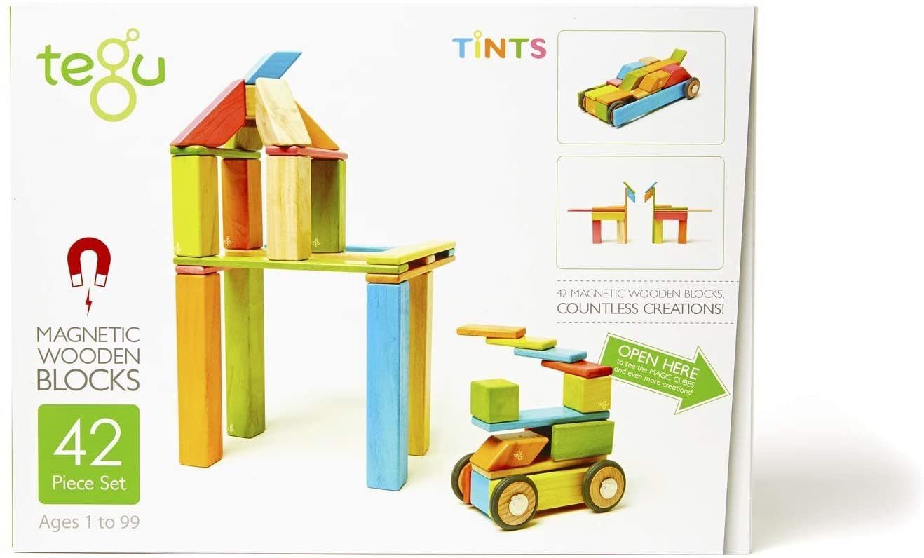 Tegu Magnetic Wooden Block 42PC Tints