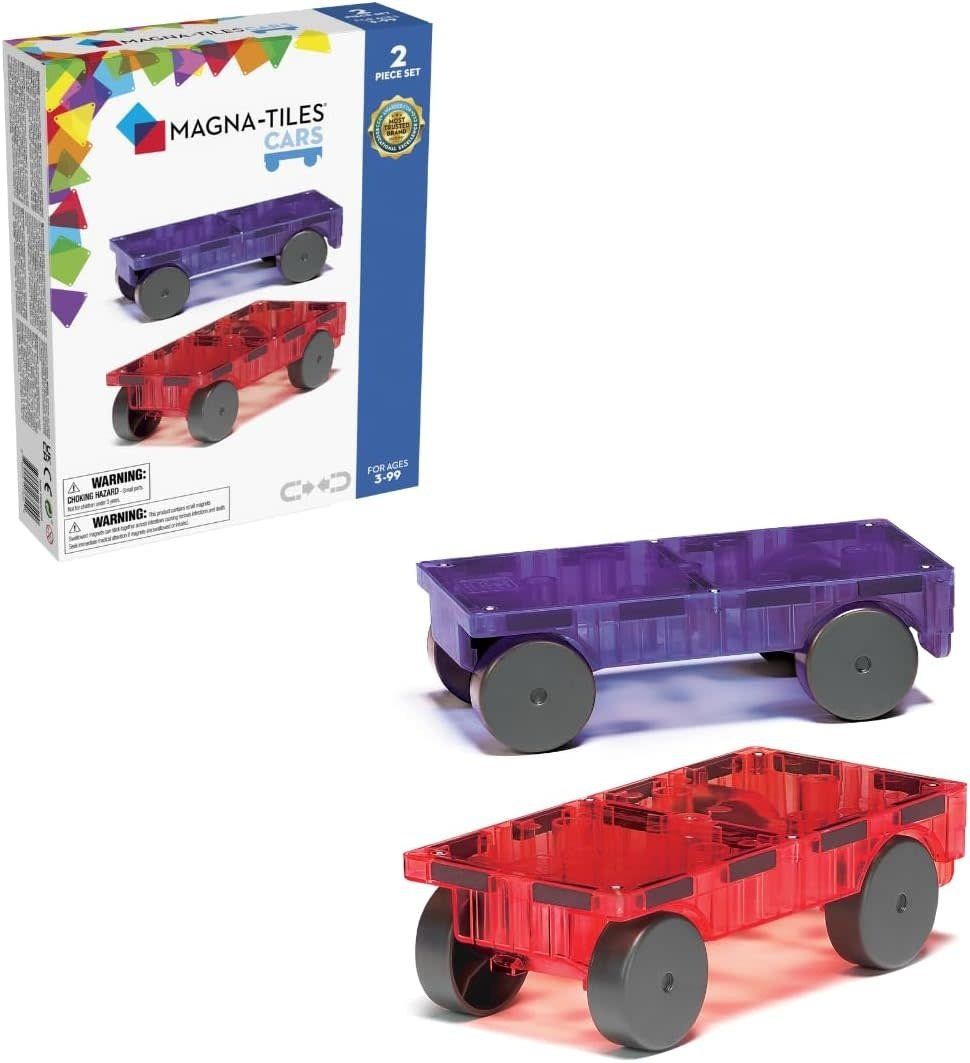 Magna-Tiles Cars 2-Piece Expansion Set Purple &amp; Red