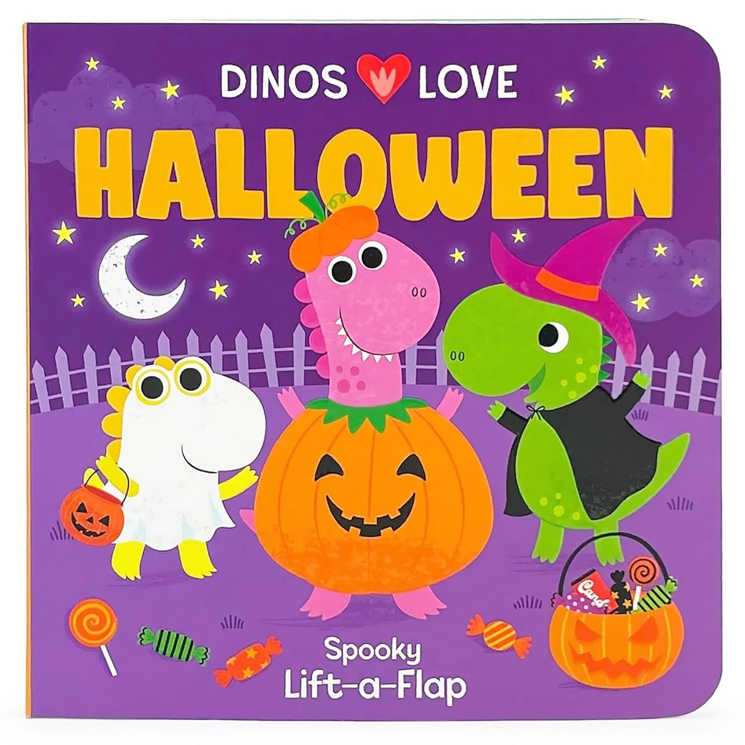 Lift the Flap Board Book: Dinos Love Halloween