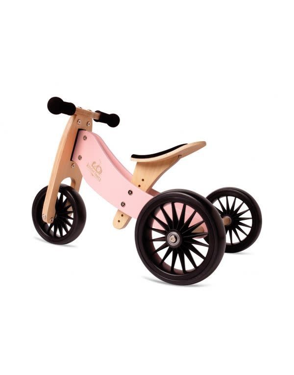 Kinderfeets Tiny Tots Plus Convertible Balance Bike Rose