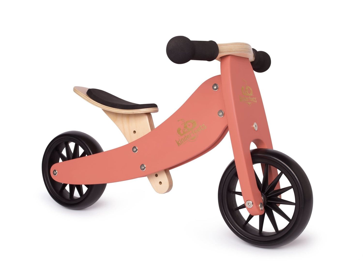 Kinderfeets Tiny Tots Convertible Balance Bike Coral