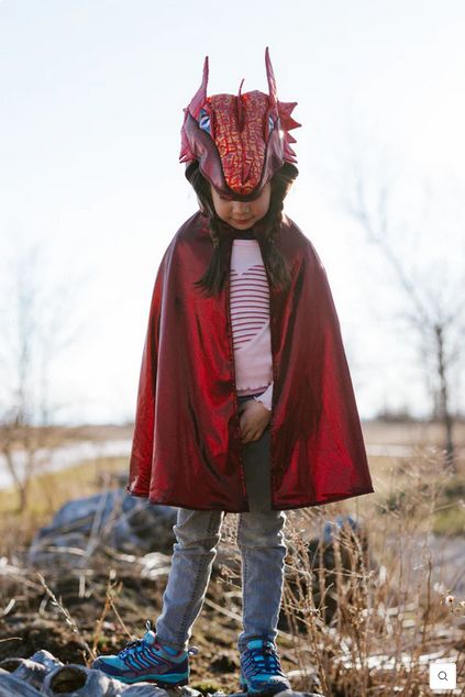 Great Pretenders Ruby the Metallic Dragon Cape Size 5-6