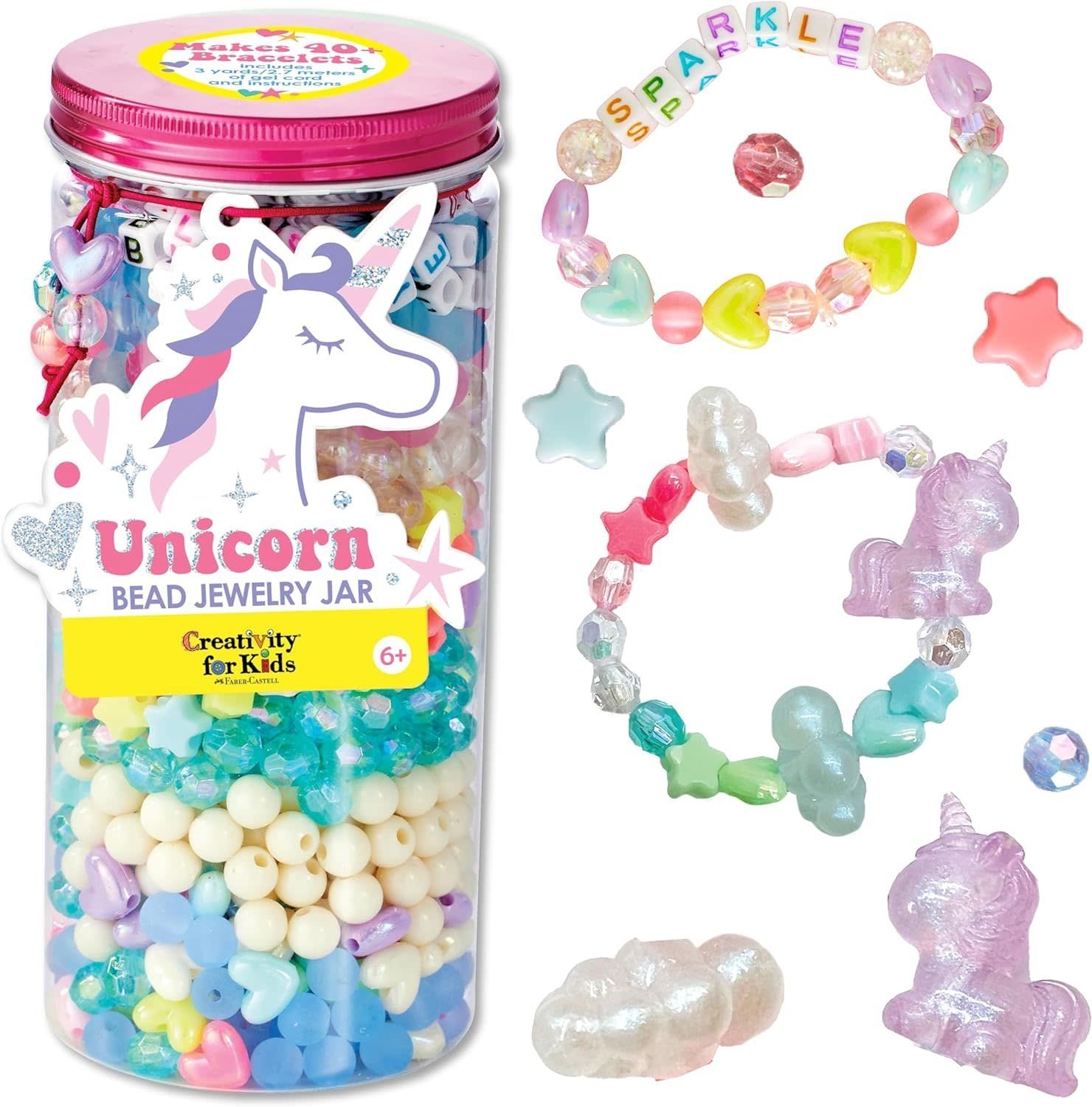 Creativity for Kids Bead Jewelry Jar Unicorn