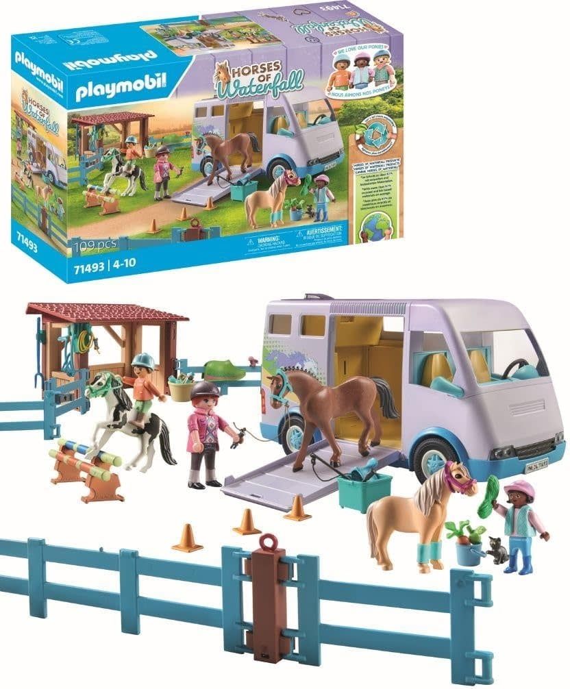 Playmobil Horses of Waterfall: Mobile Horseback Riding School