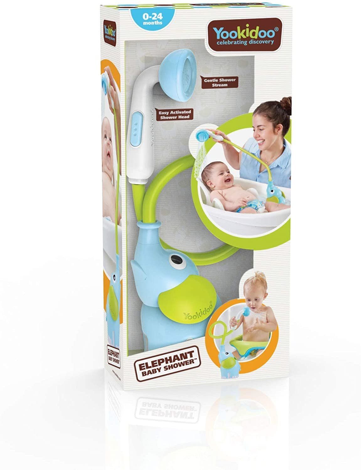 Yookidoo Bath Elephant Baby Shower Blue